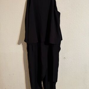 Halston Heritage Classic Black Jumpsuit Elegant Formal